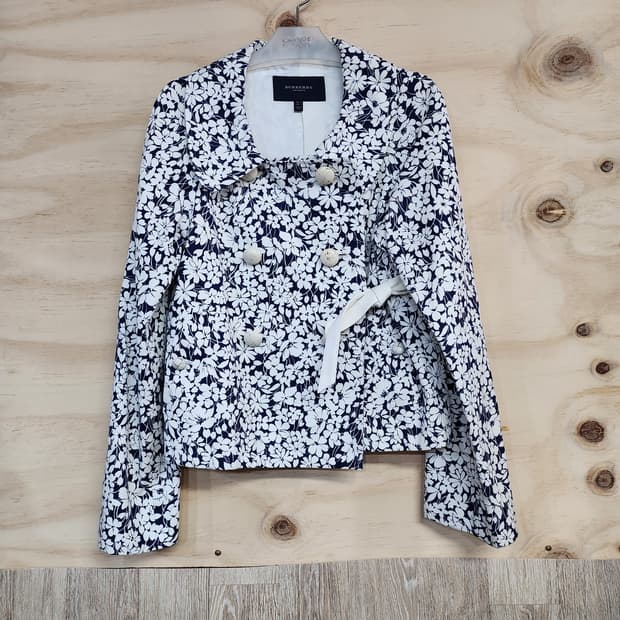824) 버버리 플라워 프린트 여성 자켓