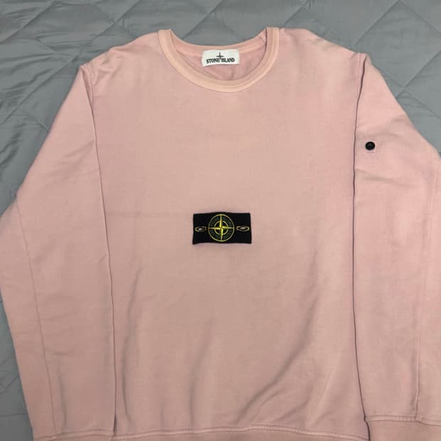 [M]스톤아일랜드 핑크 롱슬리브 맨투맨