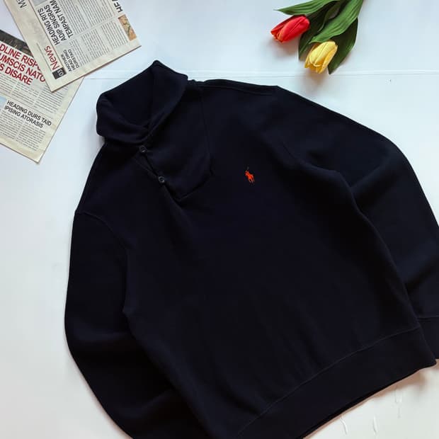 Polo 폴로랄프로렌 숄카라 네이비 맨투맨 