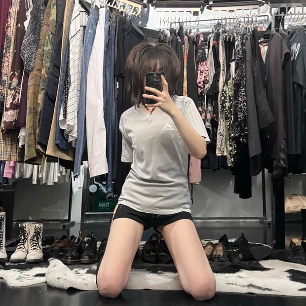 아디다스 풋볼 그레이 반팔