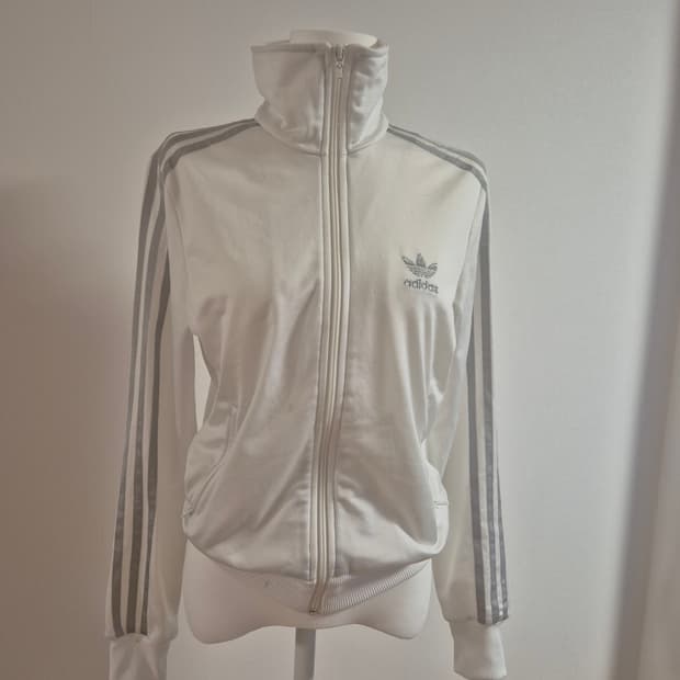 아디다스 오리지널 트랙 집업 (화이트/실버)