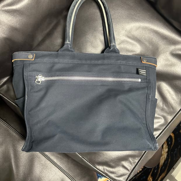 요시다 포터 캔버스 토트백 네이비