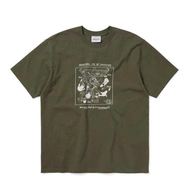 디스이즈네버댓 Confusing Basketball Tee Olive