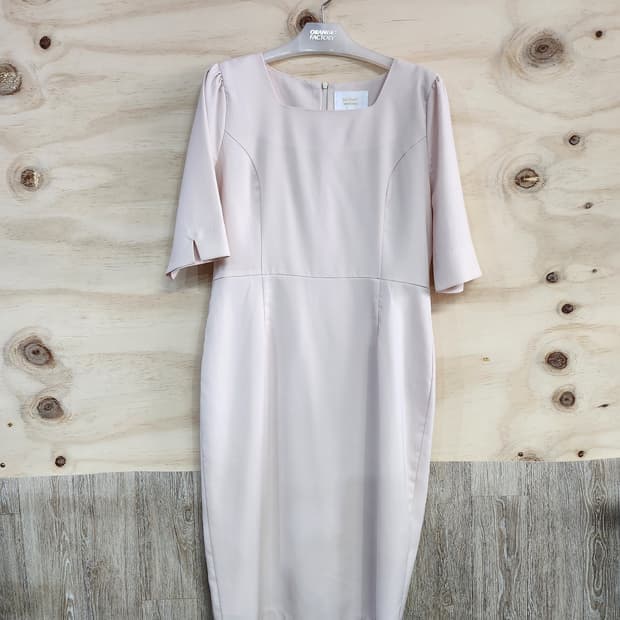 197) 스퀘어넥 반팔 원피스