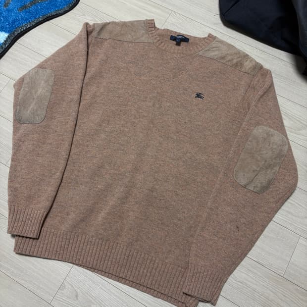 버버리 브라운 패치 니트, 스웨터