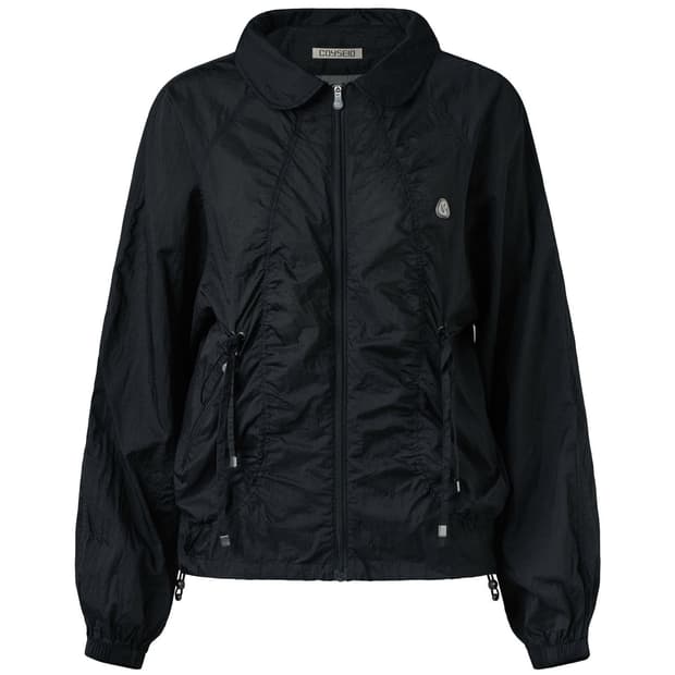 ROUND COLLAR RIBBON JACKET BLACK