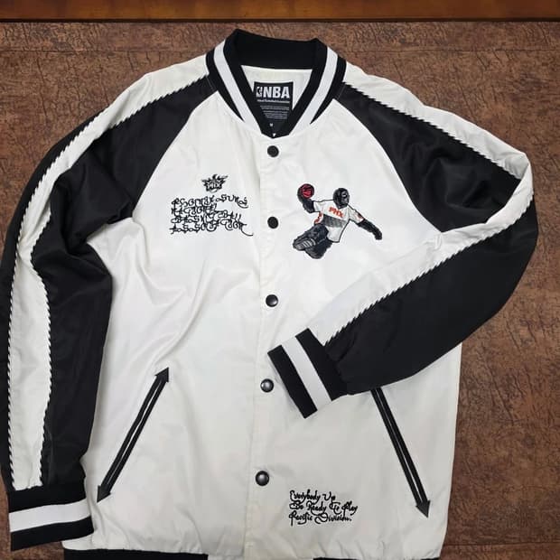 NBA 피닉스 선즈 고릴라 자수 바시티 자켓 스카잔 M