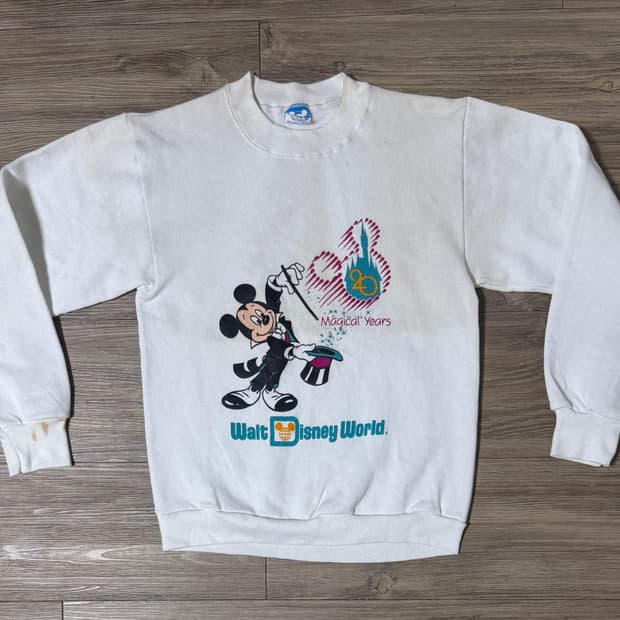 90s usa 디즈니 20주년 기념 미키마우스 맨투맨