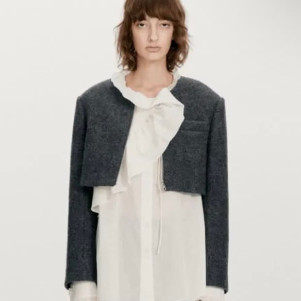 더오픈프로덕트 알파카 크롭 자켓