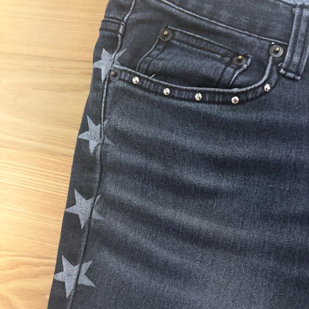 별 포인트 데님 부츠컷