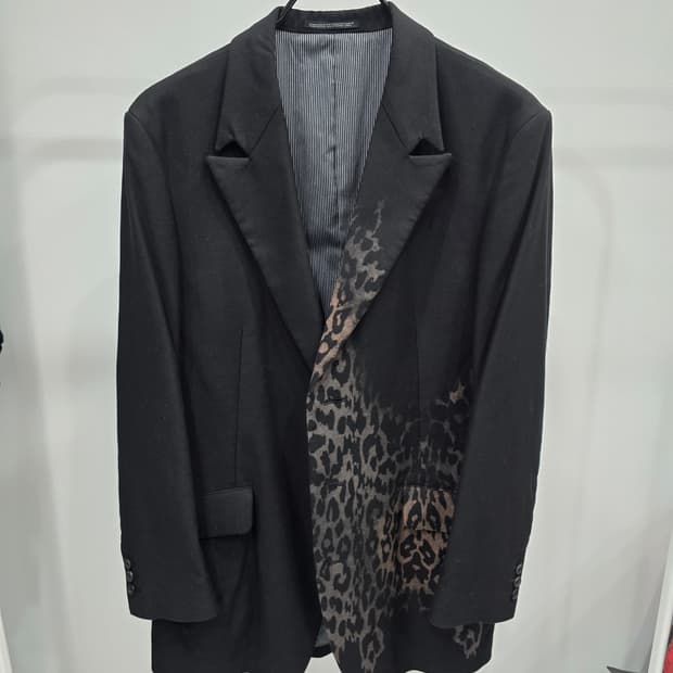 요지야마모토 뿌르옴므 레오파드 자켓