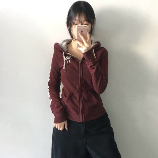 아베크롬비 자수패치 후드집업