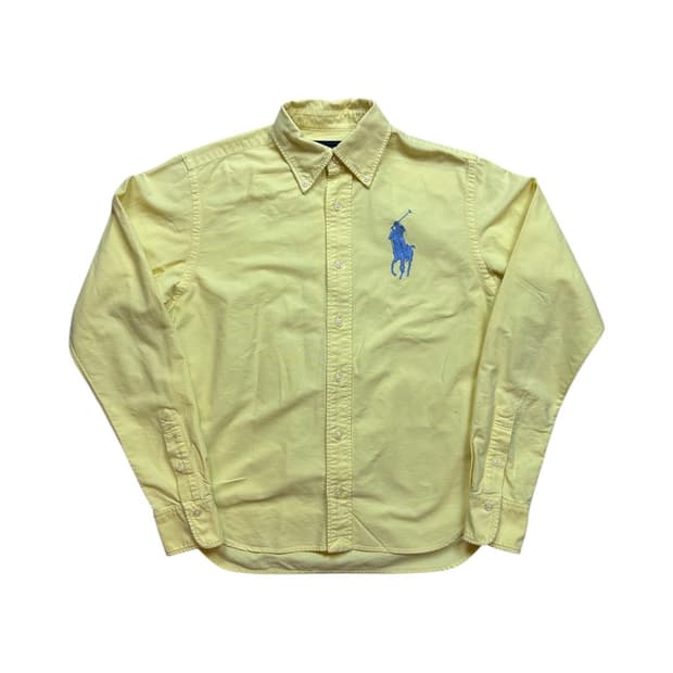 W-S) 폴로 랄프로렌 엘로우 자수 빅포니 긴팔셔츠 TS-020 