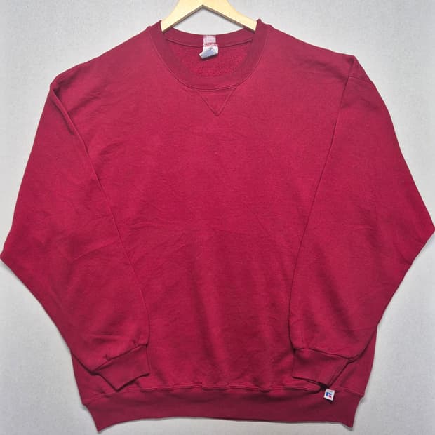[XXL] 90s Made 러셀 버건디 스웻 - 6