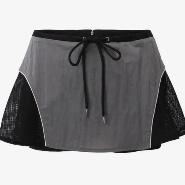 쓰리타임즈 빈티지 블록 스커트m