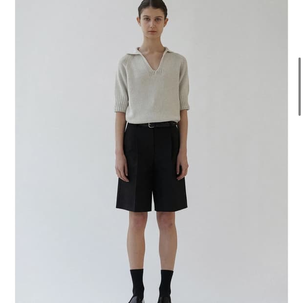 낫띵리튼 실키 코튼 버뮤다 팬츠 / 블랙 / M