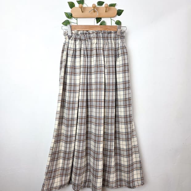 sm2 체크 롱스커트