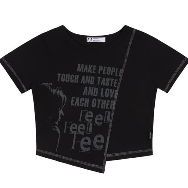 팬시클럽 언발란스 반팔티