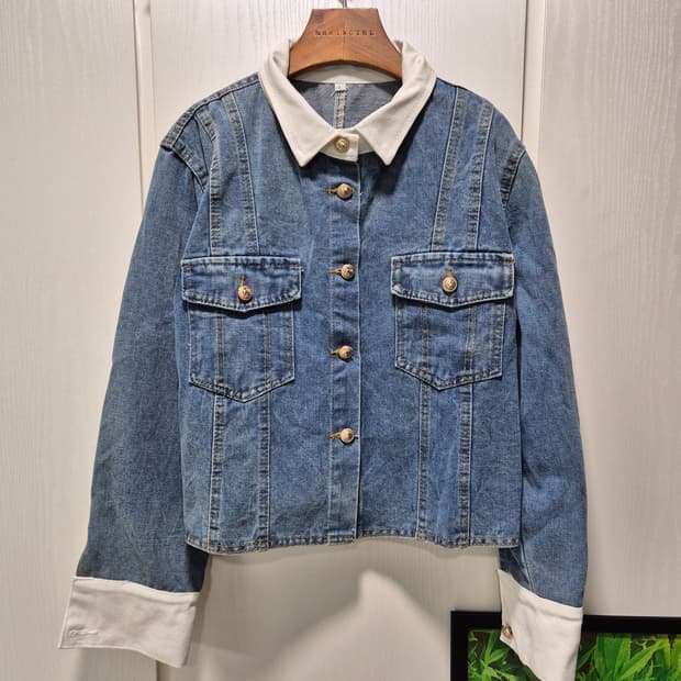 데님 크롭 자켓