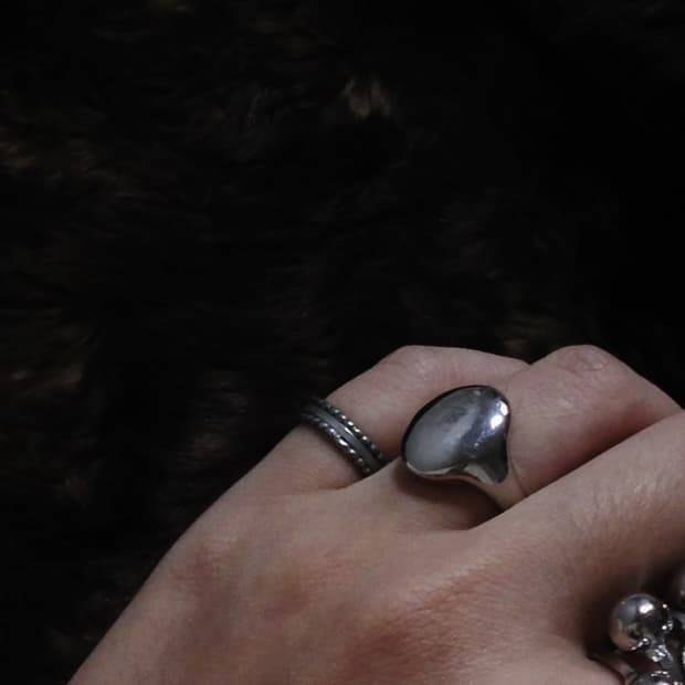 Oval Silver Open Ring