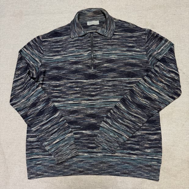 미쏘니 반집업 카라 니트