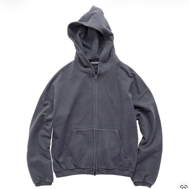 4) 폴리테루 휴먼인덱스 휴먼 오버다이드 집 후디 블루그레이