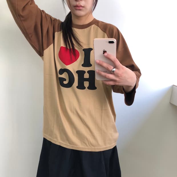 [새상품] 히스테릭 글래머 I♥️HG 래글런 7부 소매 티셔츠