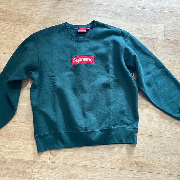 슈프림 박스로고 맨투맨 다크파인