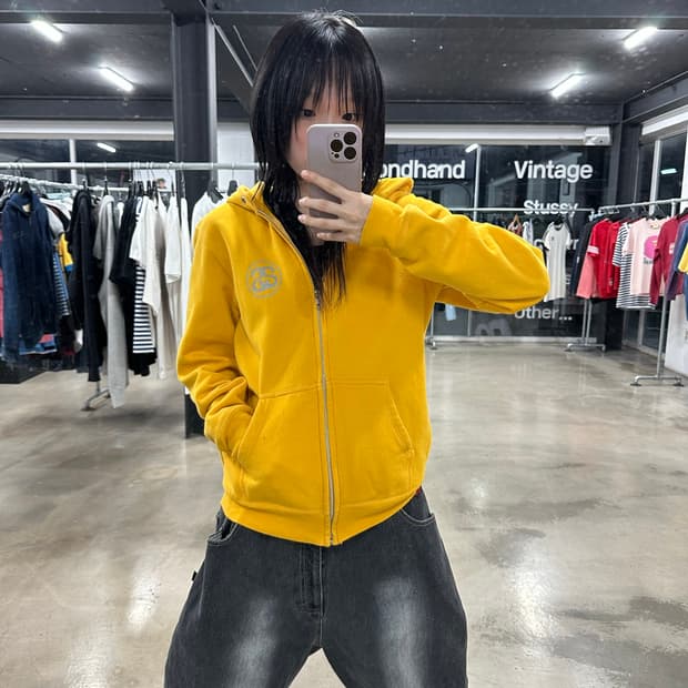 스투시 월드투어 병아리 후드집업