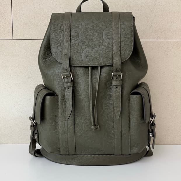 새상품 구찌 GG 점보 라지 백팩 카키