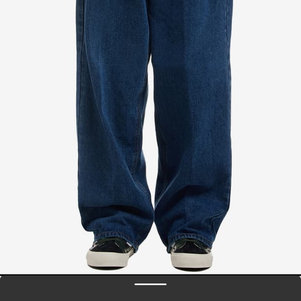 오베이 벡윅 배기 데님 스톤 워시 인디고 34