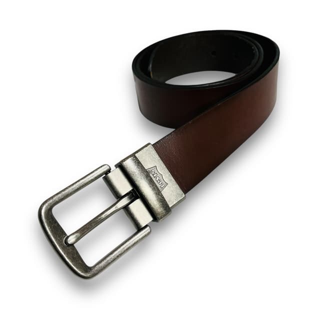 리바이스 미니멀 웨스턴 빈티지 레더 벨트
