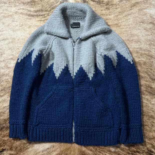 NUMBER (N)INE “Cowichan Knit Zip-Up
