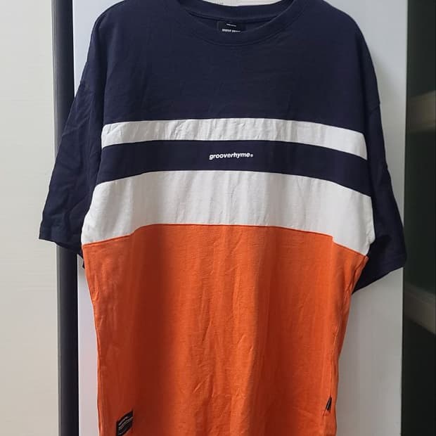 Groove Rhyme 컬러 블록 티셔츠 L