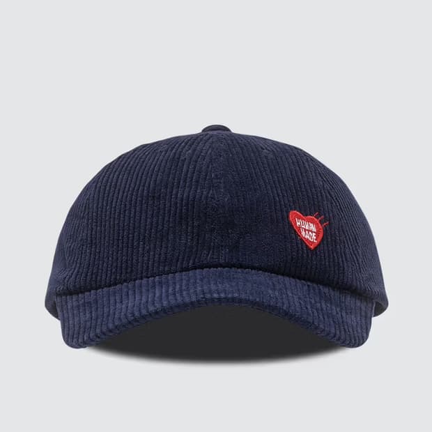 휴먼메이드(Human Made) 코듀로이 하트 로고 캡 네이비
