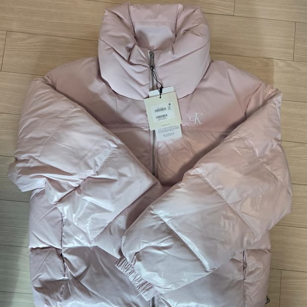 캘빈클라인 진 여성 매트 블라킹 샤인 다운 푸퍼 자켓