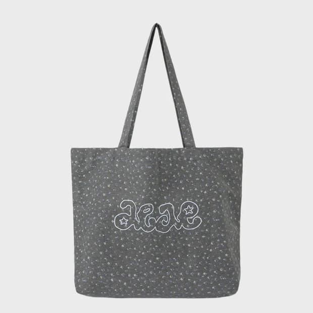 BREEZE TOTE BAG [FLOWER CHARCOAL]