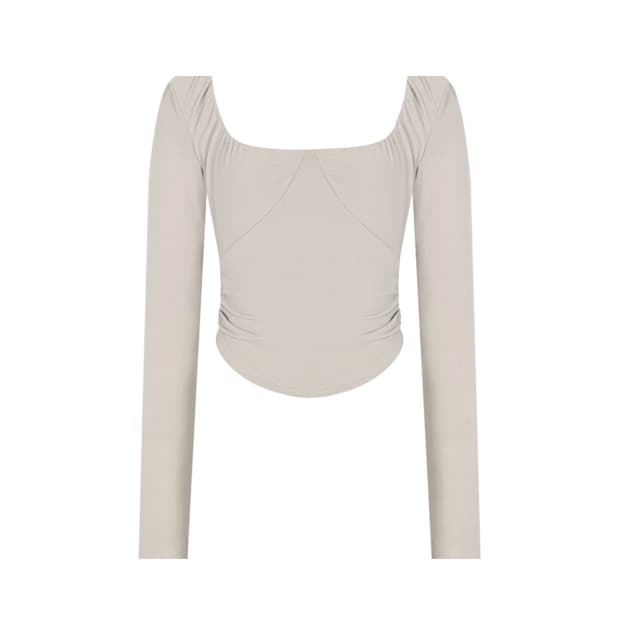 Misty Shirring Long Sleeve Top