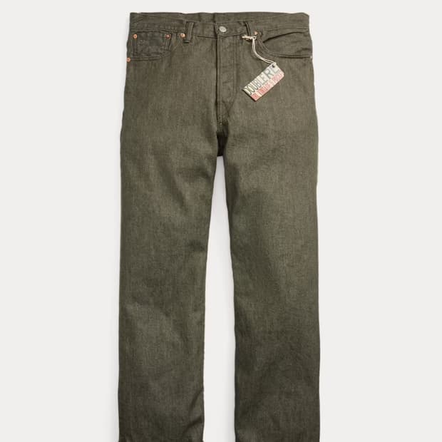 더블알엘 rrl 빈티지파이브포켓 올리브 셀비지 진 32/32