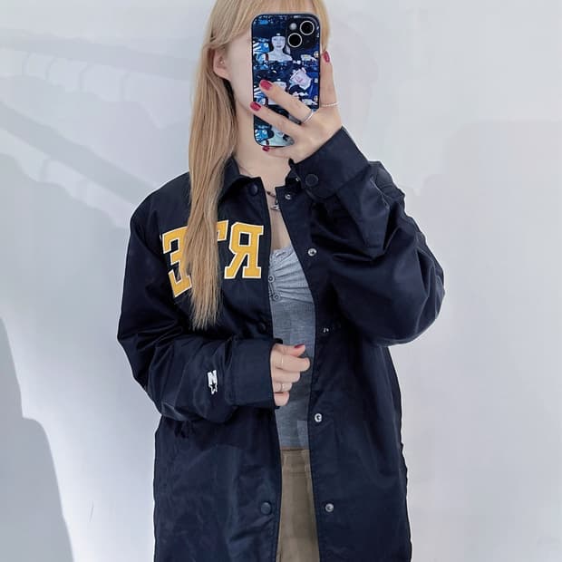 스타터 빅로고 블랙 코치자켓