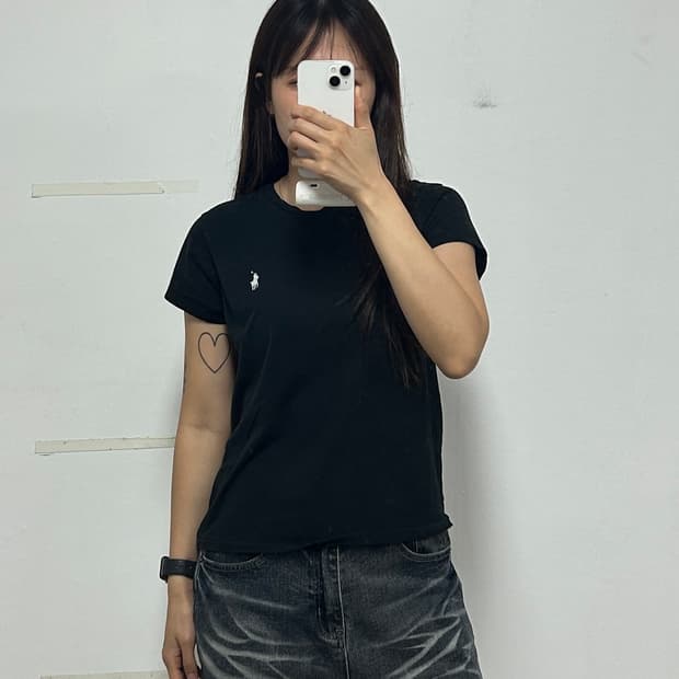 폴로 랄프로렌 포니로고 반팔 티셔츠 블랙