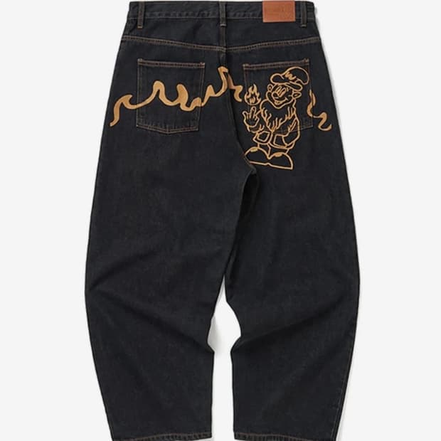 위캔더스 블랙 데님팬츠 M