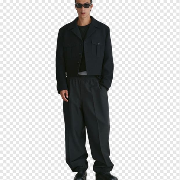 렉토 밀리터리 울 크롭 자켓 M