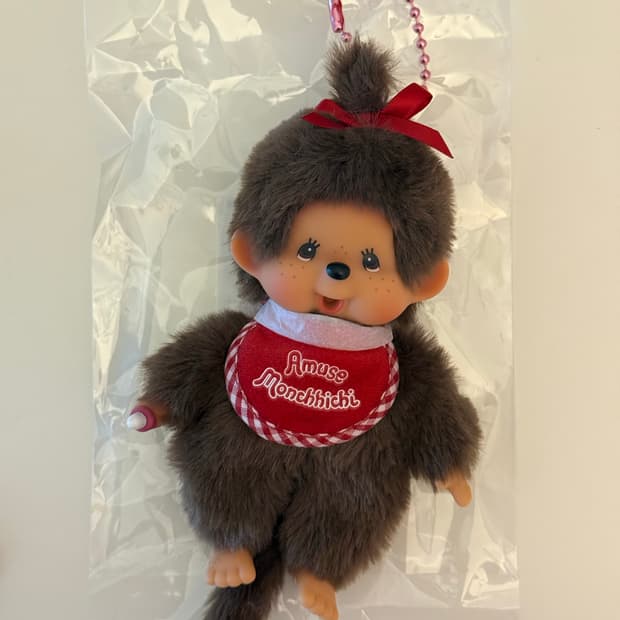 [미개봉] 어뮤즈 한정 몬치치 인형 키링 (핑크볼체인/희귀)