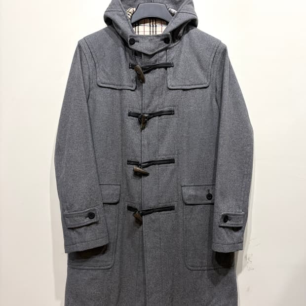 버버리 울 후드 더플 코트