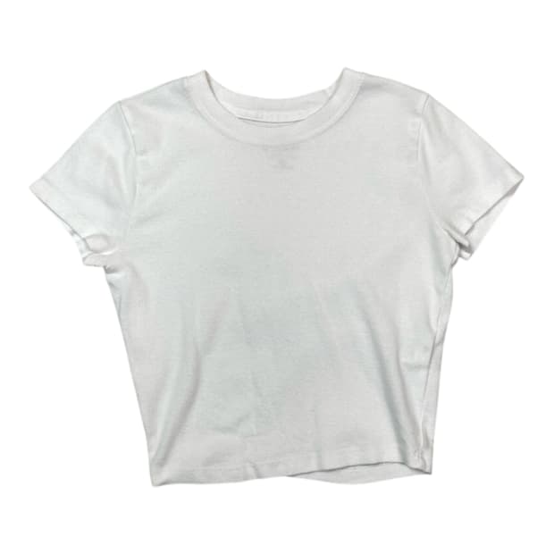 홀리스터 Hollister 화이트 크롭 반팔 티셔츠 XS