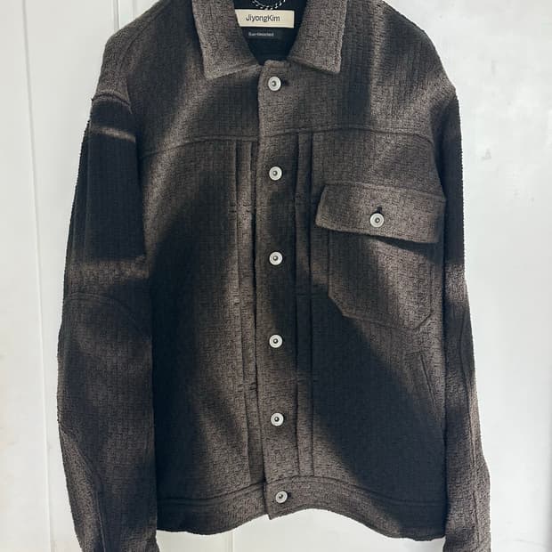 25fw지용킴 썬블리치드 트위드 자켓 L