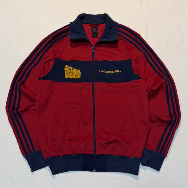 00s 아디다스 대장급 바르셀로나 버건디 트랙탑 져지