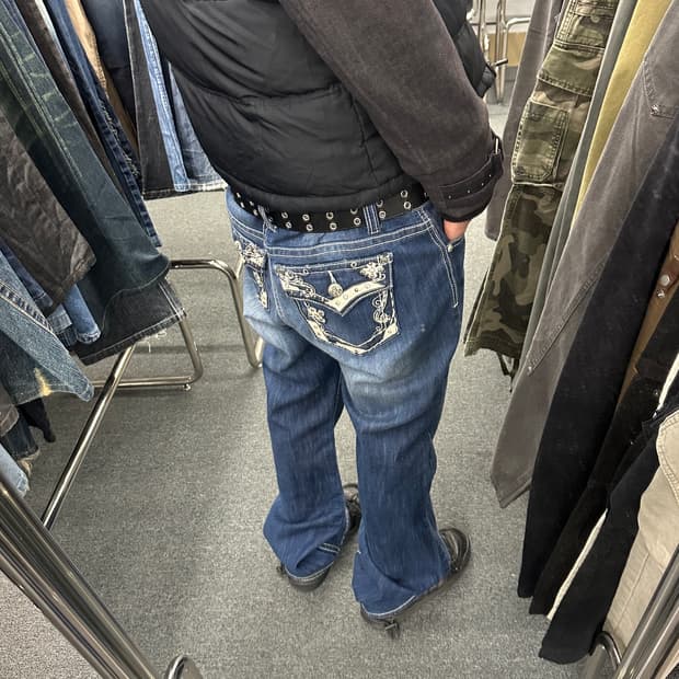 34) Love Nation 빈티지 y2k 부츠컷 데님팬츠