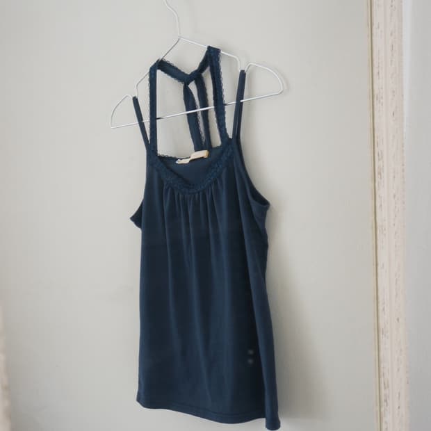 Navy Lace Tank